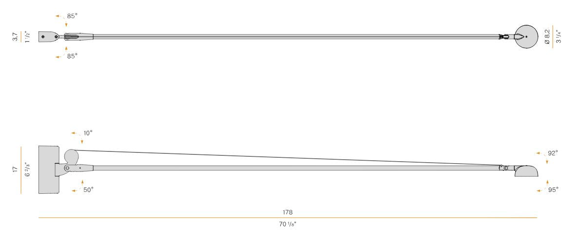 Opuntia Apli̇k Mat Si̇yah Ø8Xl178 Cm Led 8.5W