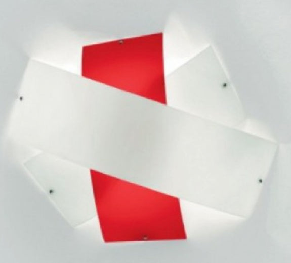 Tourbillon Plafonyer 1L Beyaz Kirmizi Ø49X43Xh13 Cm R7S 1X160W