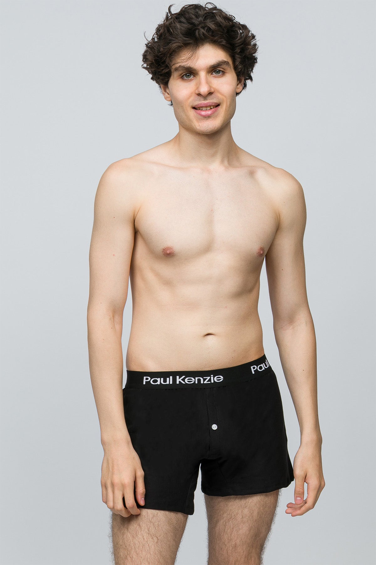 2'Li Erkek Boxer Şort - Button Fly Blackish