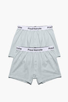 2'Li Erkek Boxer Şort - Button Fly Gray