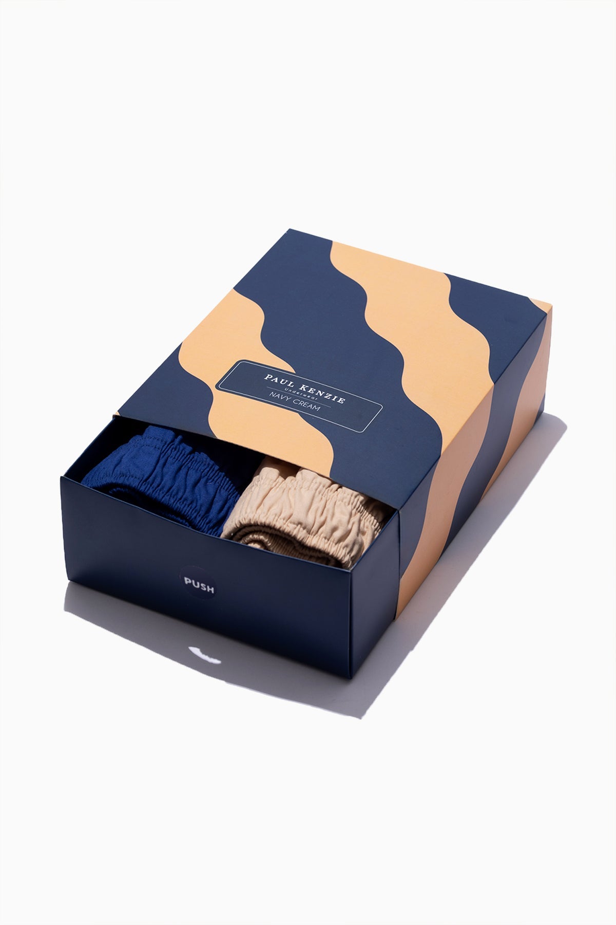 Paul Kenzie-2'li Ev şort Chill Space Collection Navy Cream-2-Milagron.com