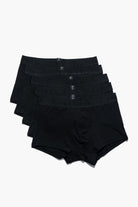 Paul Kenzie-5'li Erkek Trunk Boxer Quite Black-1-Milagron.com