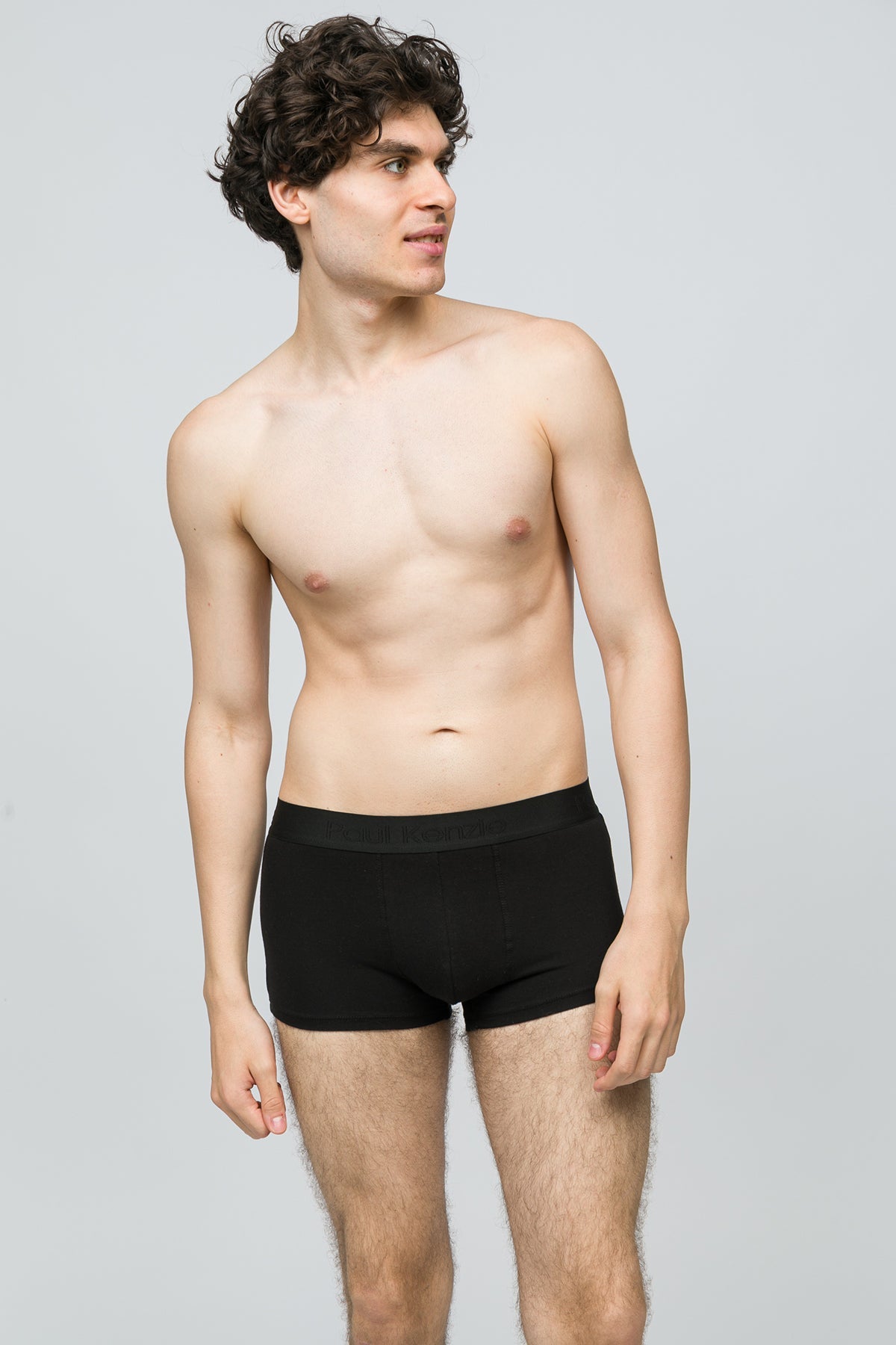 Paul Kenzie-5'li Erkek Trunk Boxer Quite Black-4-Milagron.com