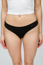 Paul Kenzie-5'li Kadın String Külot All Black-6-Milagron.com