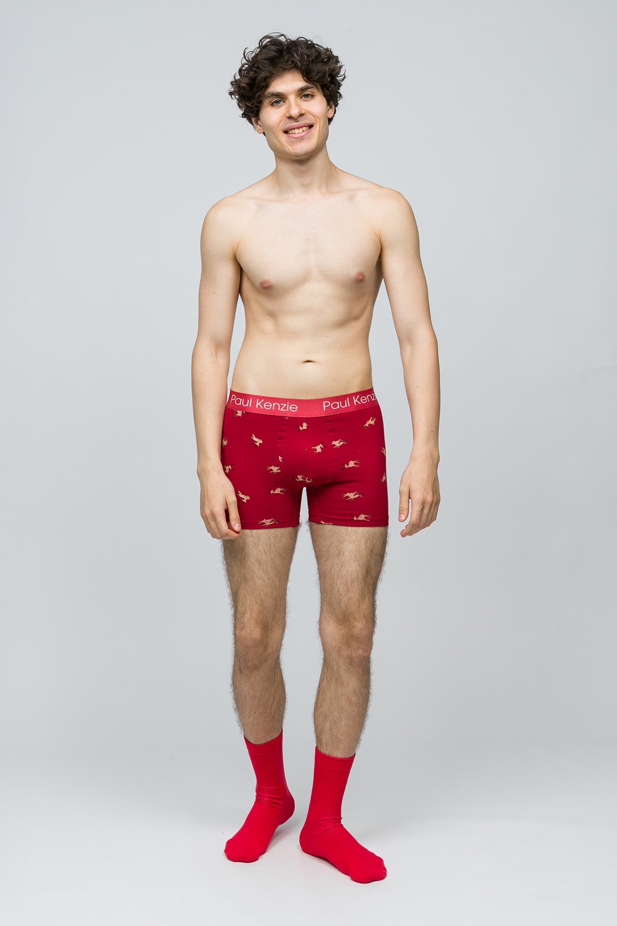 Paul Kenzie-Christmas Collection Erkek Boxer Reindeer Kisses-3-Milagron.com