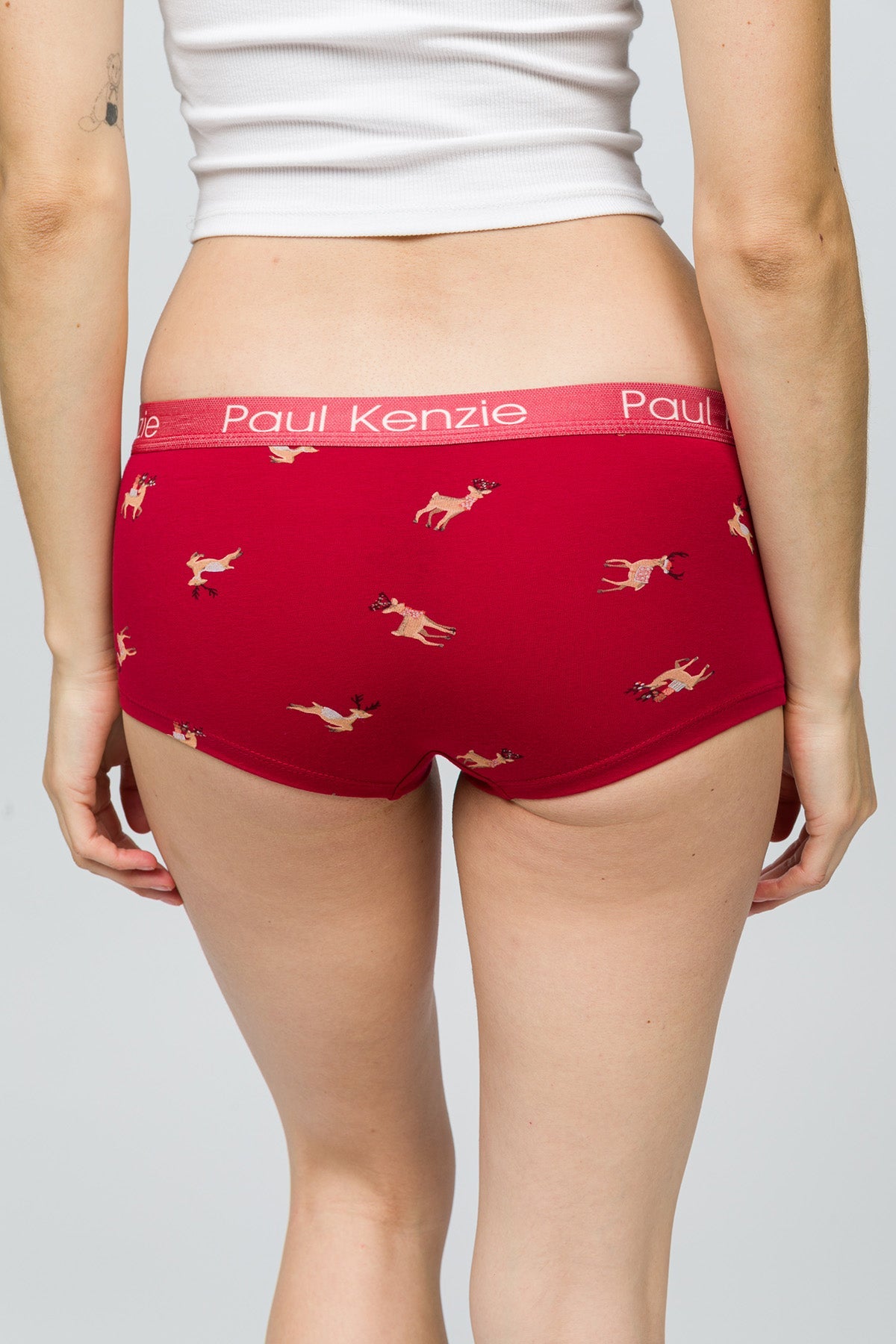 Paul Kenzie-Christmas Collection Kadın Boyshort Külot Reindeer Kisses-6-Milagron.com