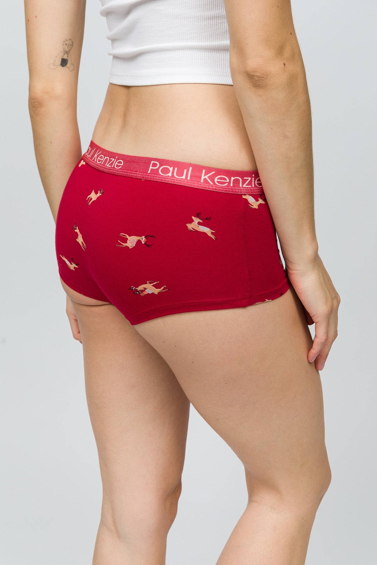 Paul Kenzie-Christmas Collection Kadın Boyshort Külot Reindeer Kisses-7-Milagron.com