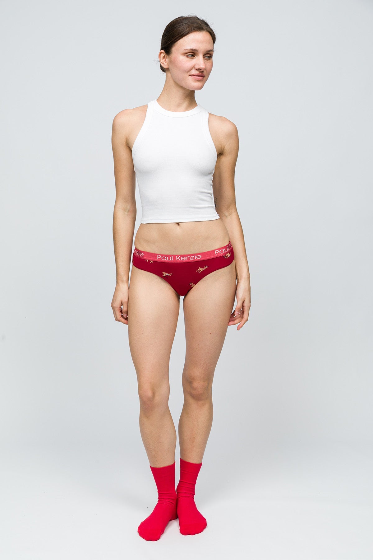 Paul Kenzie-Christmas Collection Kadın Slip Külot Reindeer Kisses-3-Milagron.com