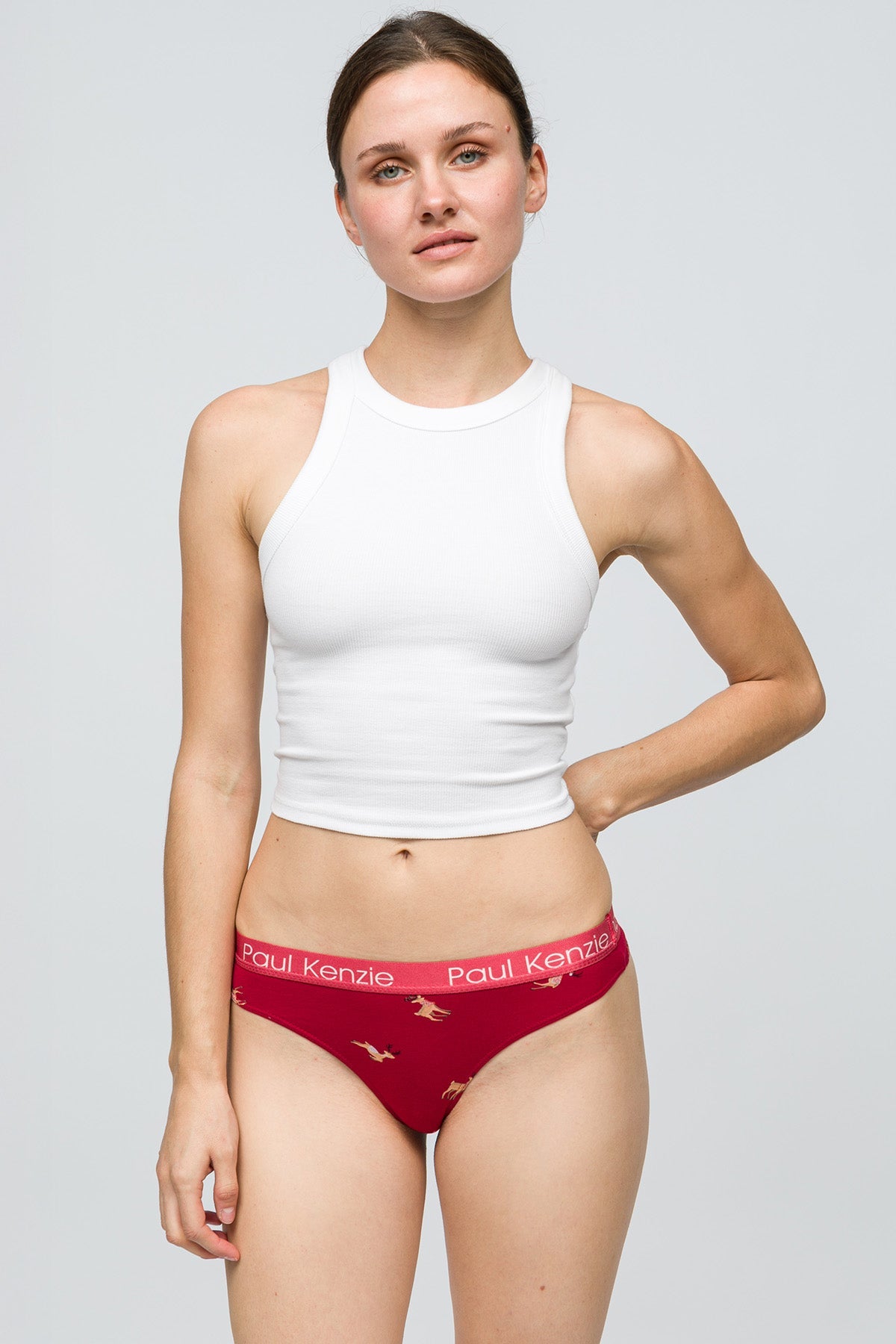 Paul Kenzie-Christmas Collection Kadın String Külot Reindeer Kisses-4-Milagron.com