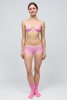 Paul Kenzie-Desenli Kadın Boyshort Külot Chili-3-Milagron.com