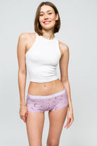 Paul Kenzie-Desenli Kadın Boyshort Külot Otter-4-Milagron.com