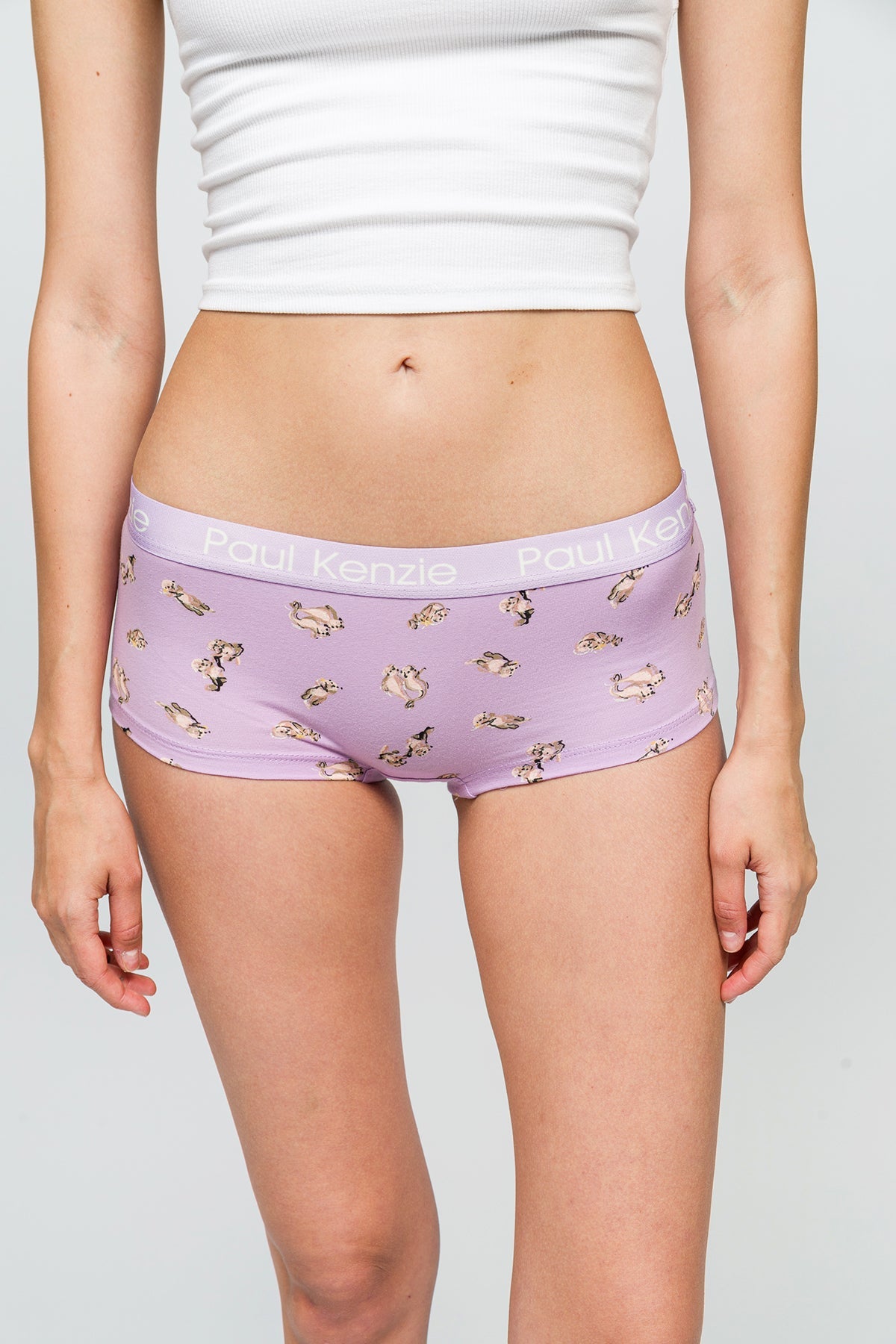 Paul Kenzie-Desenli Kadın Boyshort Külot Otter-5-Milagron.com