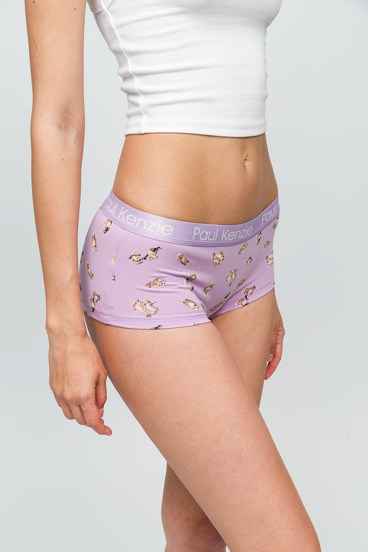 Paul Kenzie-Desenli Kadın Boyshort Külot Otter-6-Milagron.com