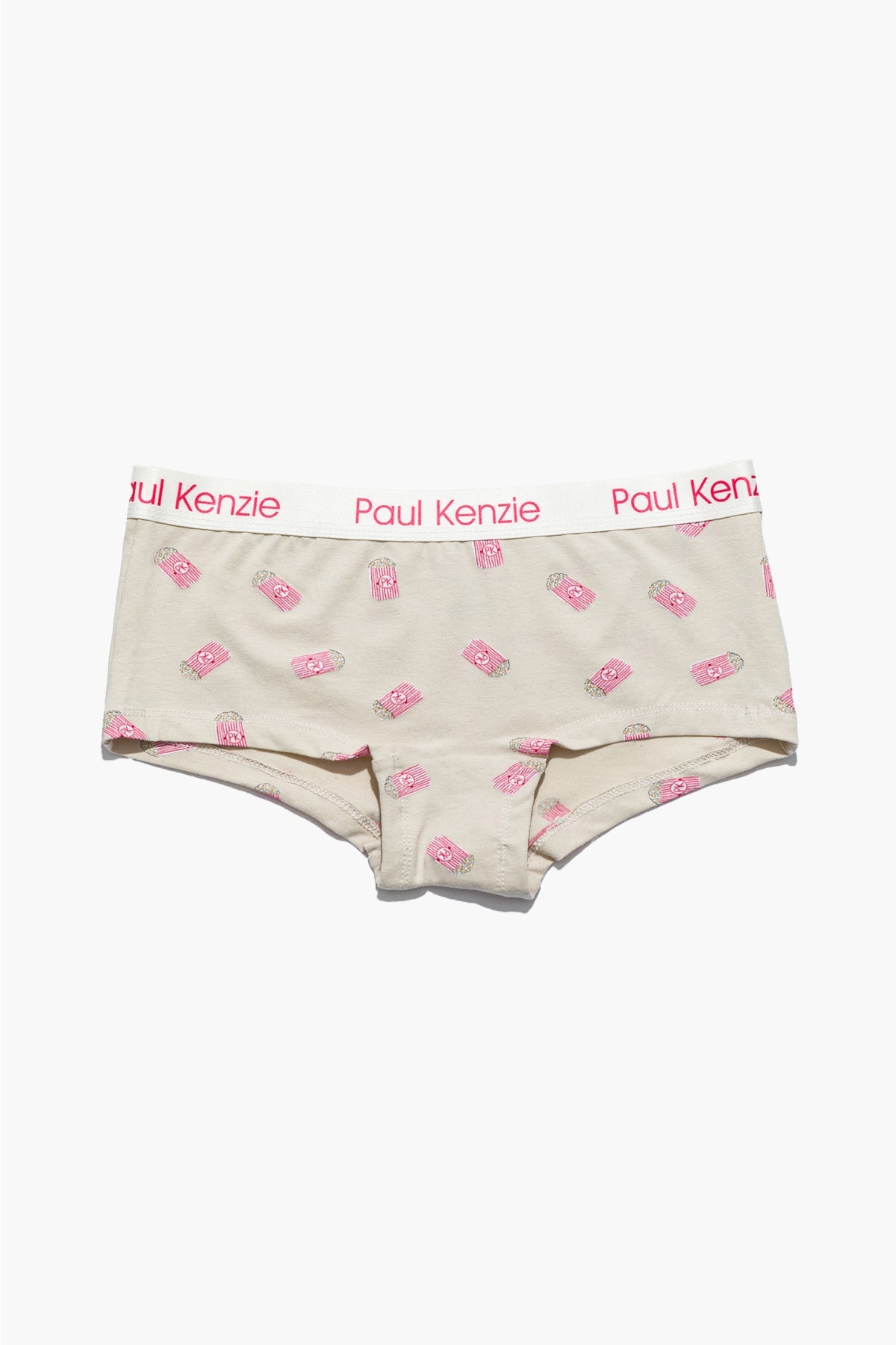 Desenli Kadın Boyshort Külot - Popcorn