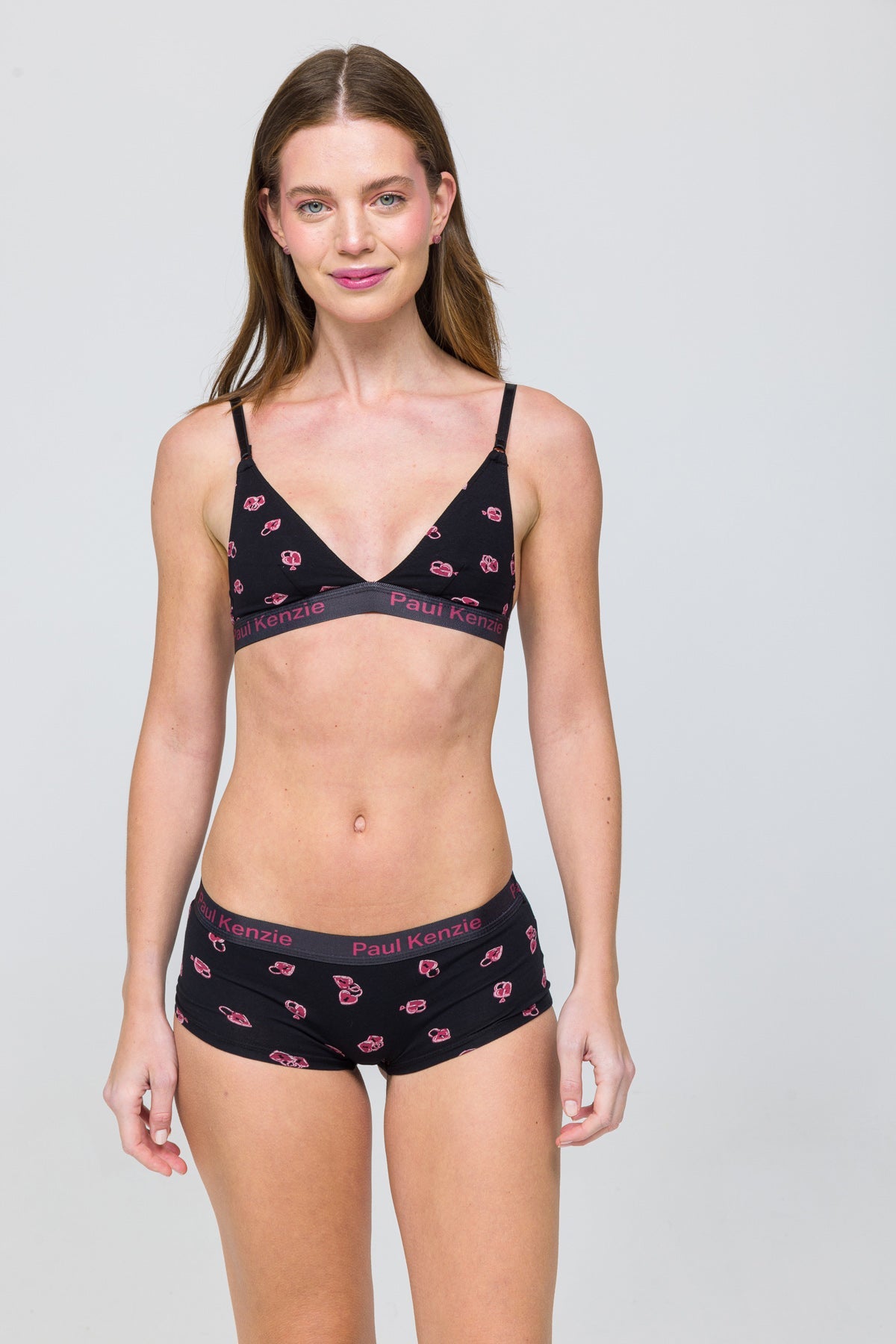 Paul Kenzie-Desenli Kadın Boyshort Külot Valentine Collection Lovelock-4-Milagron.com