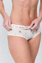 Desenli Kadın Boyshort Külot - Valentine Collection - Perfect Match