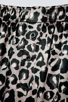 Desenli Kadın Saten Şort - Silky Leopard