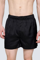 Erkek Saten Şort - Silky Black