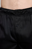 Erkek Saten Şort - Silky Black