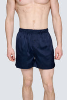 Erkek Saten Şort - Silky Navy