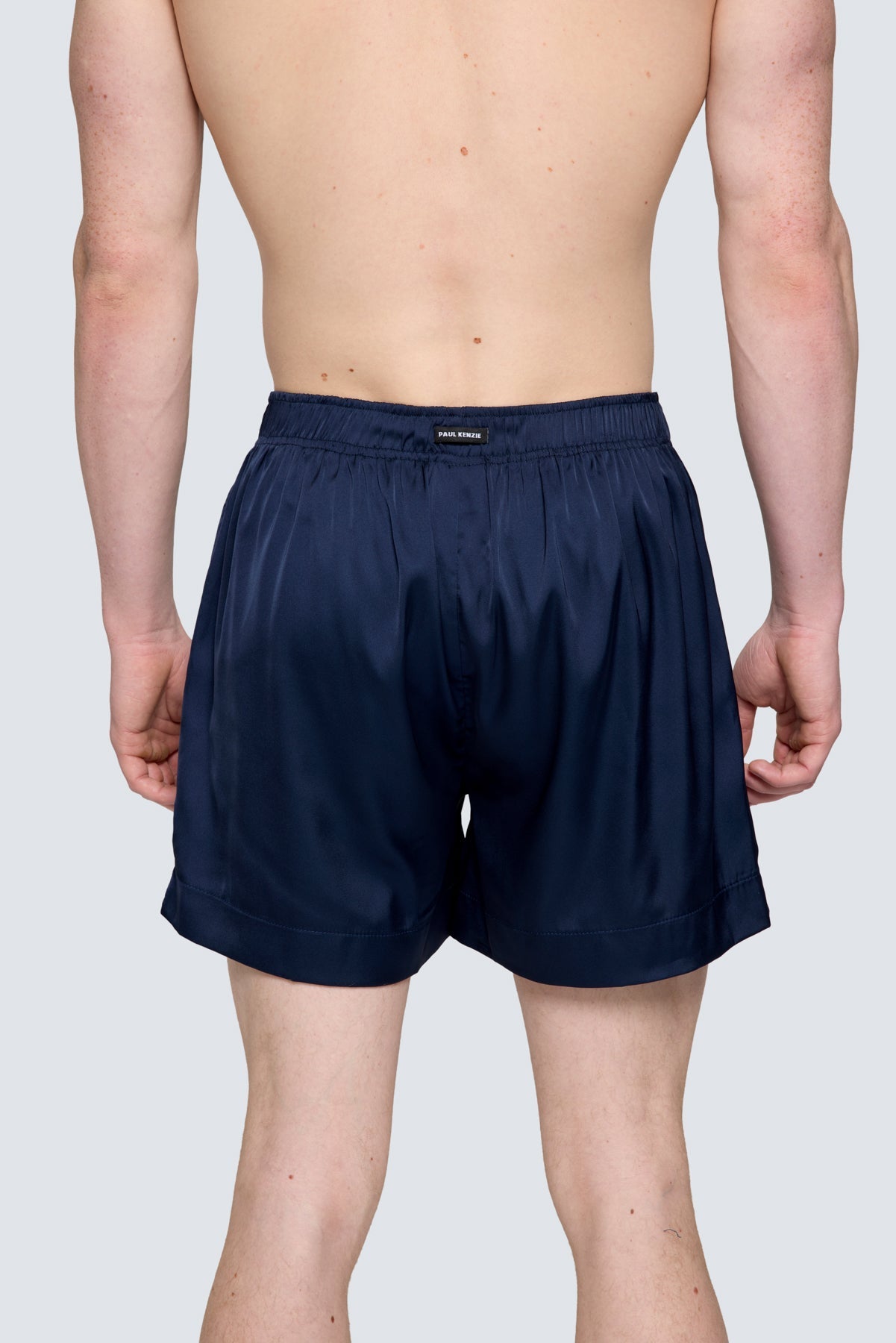 Erkek Saten Şort - Silky Navy