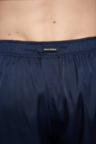 Erkek Saten Şort - Silky Navy