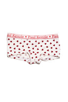 Paul Kenzie-SORUNLU - Valentine Collection Kadın Boyshort Külot Burgundy Hearts-Külot-1-Milagron.com