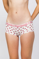 Paul Kenzie-SORUNLU - Valentine Collection Kadın Boyshort Külot Burgundy Hearts-Külot-3-Milagron.com