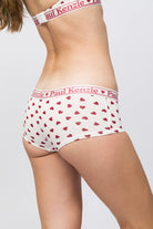 Paul Kenzie-SORUNLU - Valentine Collection Kadın Boyshort Külot Burgundy Hearts-Külot-4-Milagron.com