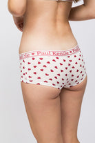 Paul Kenzie-SORUNLU - Valentine Collection Kadın Boyshort Külot Burgundy Hearts-Külot-5-Milagron.com