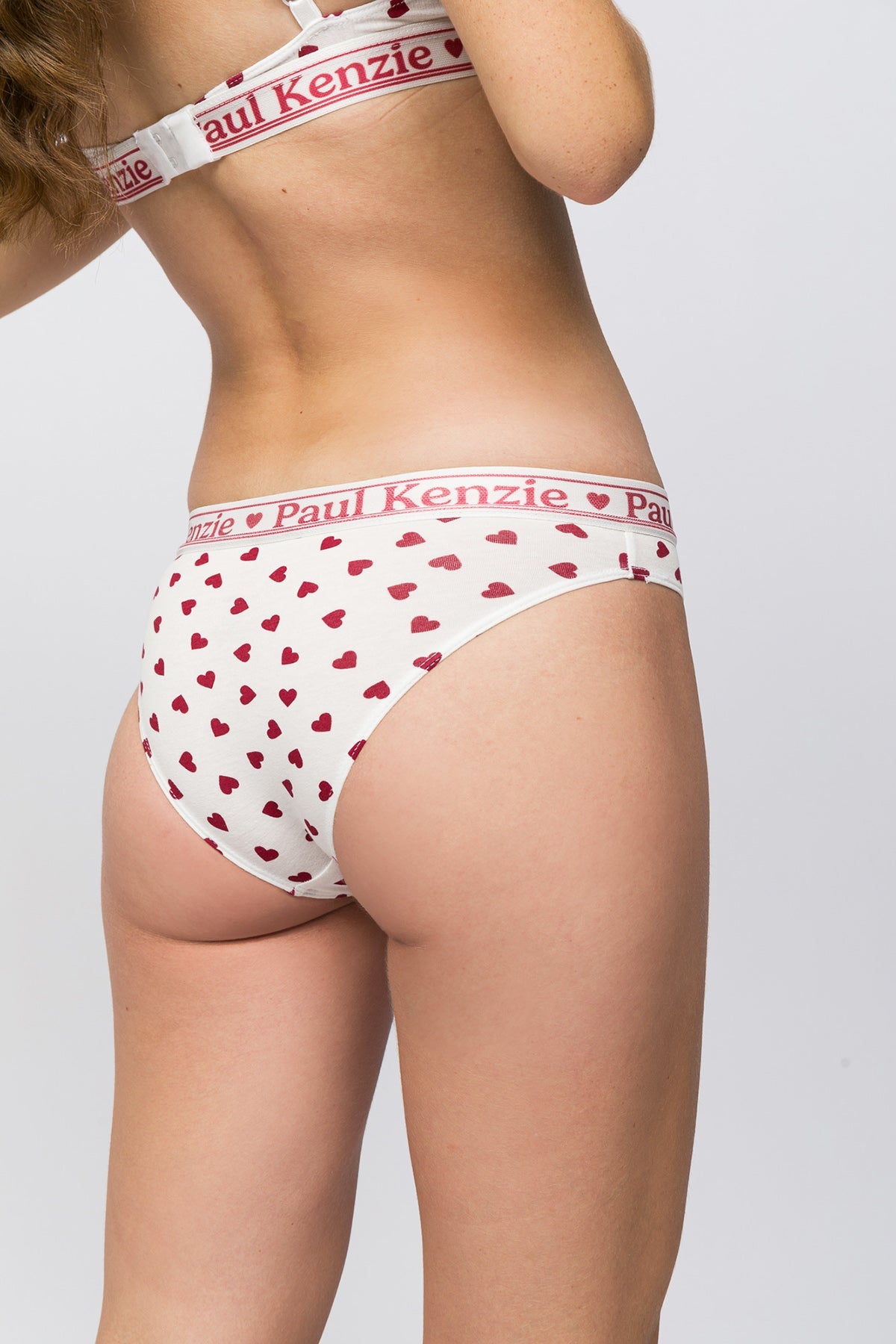 Paul Kenzie-SORUNLU - Valentine Collection Kadın Slip Külot Burgundy Hearts-Slip Külot-6-Milagron.com