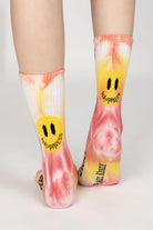 Paul Kenzie-Smile Dye Unisex Batik Desenli Dikişsiz Tenis Çorap Be Positive-Çorap-4-Milagron.com