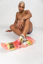 Paul Kenzie-Smile Dye Unisex Batik Desenli Dikişsiz Tenis Çorap Be Positive-Çorap-5-Milagron.com