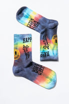 Paul Kenzie-Smile Dye Unisex Batik Desenli Dikişsiz Tenis Çorap Happiness-Çorap-2-Milagron.com
