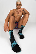 Paul Kenzie-Smile Dye Unisex Batik Desenli Dikişsiz Tenis Çorap Mist-Çorap-5-Milagron.com