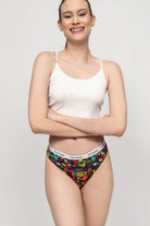 Paul Kenzie-Unique Effect Desenli Kadın Slip Külot Safari-Slip Külot-3-Milagron.com