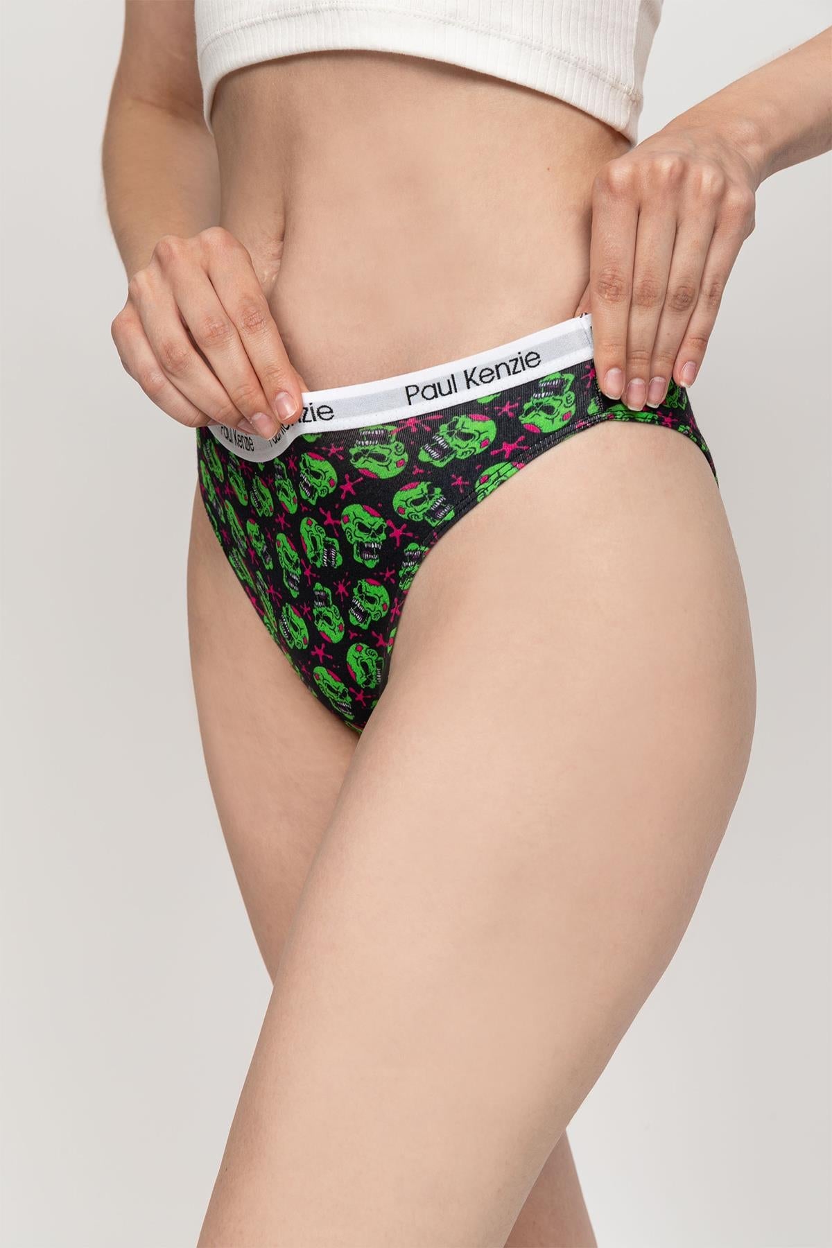 Paul Kenzie-Unique Effect Desenli Kadın Slip Külot Sugar Skull-Slip Külot-3-Milagron.com