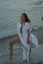 Pelia-Caroline Keten Kontrast Kimono-Elbise-5-Milagron.com