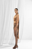 Pelia-Ella Bağlamalı Bronz Top-Top-2-Milagron.com