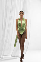 Pelia-Ella Bağlamalı Mint Yeşil Top-Top-1-Milagron.com