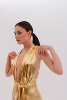 Pelia-Ella Bağlamalı Parlak Altınsarısı Top-Top-3-Milagron.com