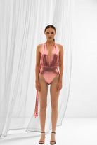 Pelia-Ella Bağlamalı Violet Pembe Top-Top-1-Milagron.com