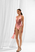 Pelia-Ella Bağlamalı Violet Pembe Top-Top-4-Milagron.com