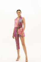 Pelia-Lily Renkli Payetli Mini Elbise-Elbise-1-Milagron.com