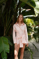 Pelia-Marlinda Pembe Mini Gömlek Elbise-Elbise-1-Milagron.com