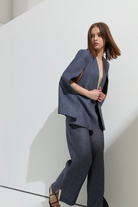 Marly Jean Renk Keten Pelerin Takım - 1