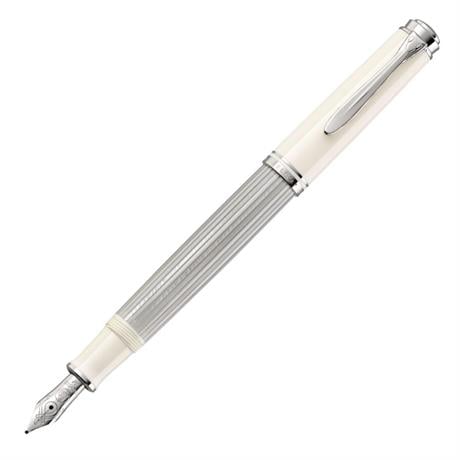 Pelikan Souveran M405 Dolma Kalem Silver White Medium (M) Uç
