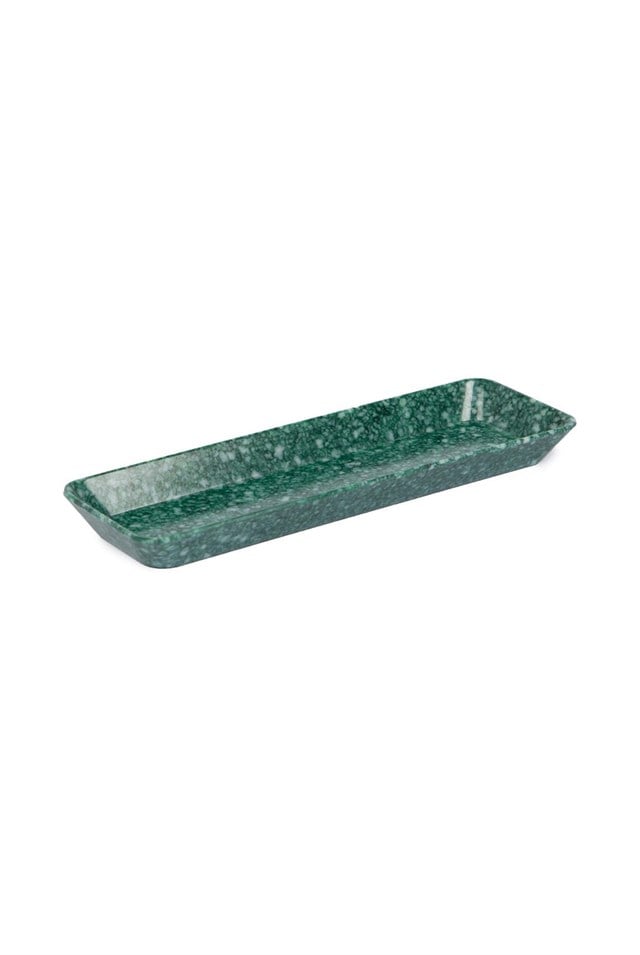 Hightide Penco Marbled Melamin Kalem Tepsisi Green
