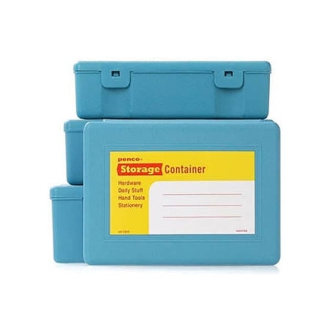 Penco Storage Container Plastik 4 In 1 Kalemlik & Kutu Light Blue Eb013 Lbl