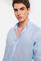 Peninsula-Art Linen Shirt Italian Collar Budelli-Gömlek-3-Milagron.com